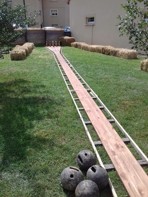 Restauration jeu de quille de kermesse