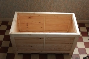 Coffre pour ranger du bois