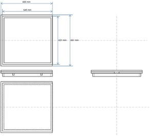 Plan de travail avec allonges à l'italiennes