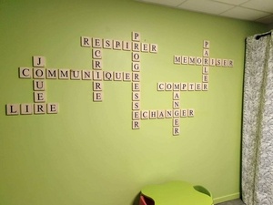 Scrabble mural