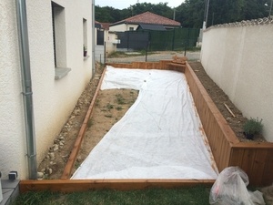 Banquette bois traité