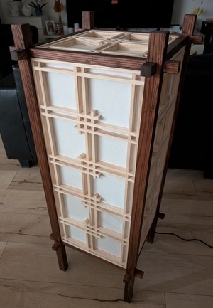 Lampe inspiration japonaise