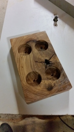 Bougeoir très simple avec du déchet