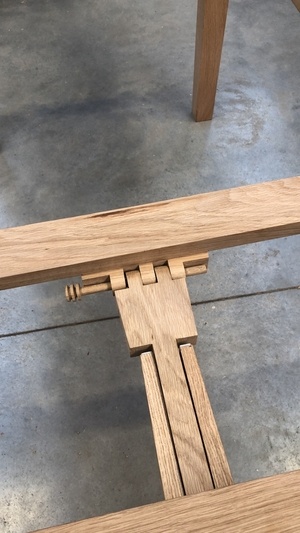 Table avec allonges en bois