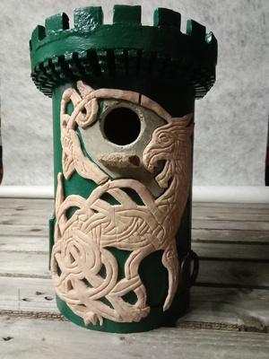 Nichoir à mésanges Ciment et bois