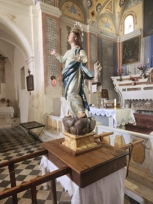 Châsse de procession en châtaignier