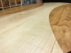 Table ovale deux essences