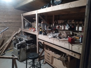 Meuble - établi - rangement conbinée