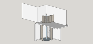 Garde-corps en frêne pour escalier en colimaçon