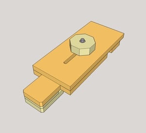 Butée pour positionnement de rail de scie plongeante