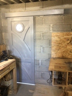 Porte d'atelier (façon art nouveau)