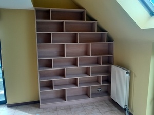 Bibliothèque plaqué chêne