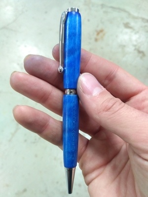 Stylos érable ondé teinté bleu