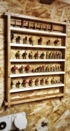 Étagère pour mèches de défonceuse