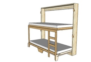 Lits superposés escamotables