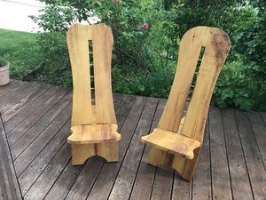 Chaises-palabres en acacia massif