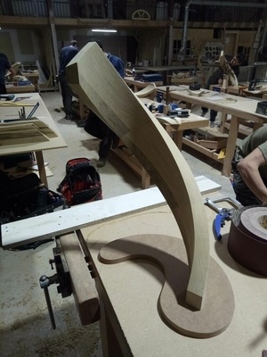 Maquette limon escalier courbe