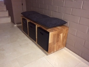 Mud house bench - banc de hall d'entrée