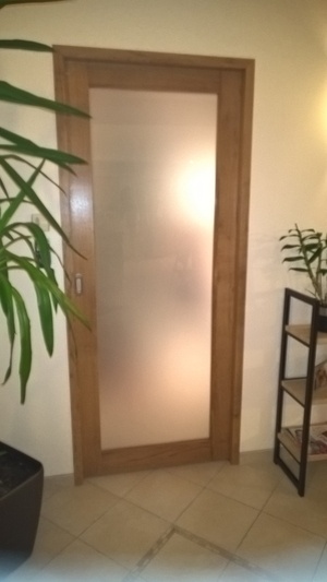 Porte à galandage en chêne