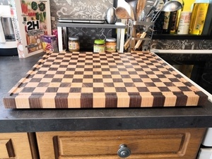 Planche à découper en bois de bout