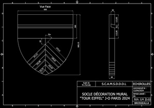 Plan Décoration mural Tour Eiffel