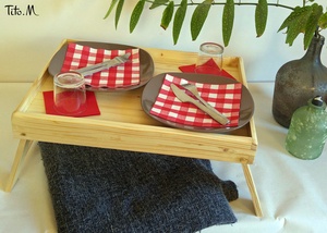 Très grand plateau sur pied, sur mesure