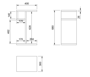 Plan table d'appoint pour ordinateur