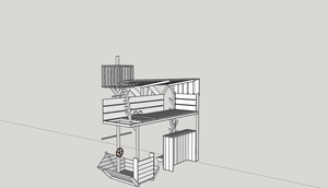 Lit cabanne/bateau pirate