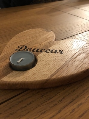 Coeur bougeoir st Valentin