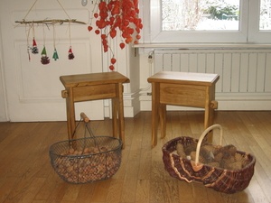 Petits bancs en chêne