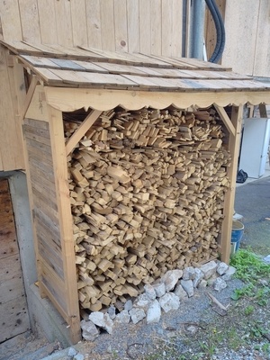 Abri bois de chauffage