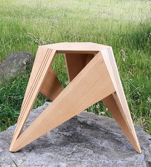 Tabouret en chêne de récup'