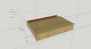 Support ordinateur avec tiroir de rangement