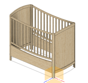 Lit bébé, copie du modèle de ToutEnBois