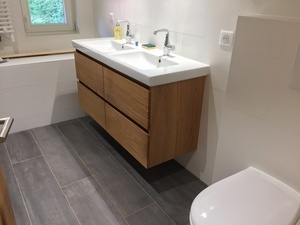 Meuble de SDB en chêne