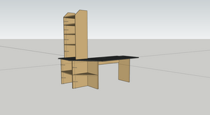Bureau d'angle avec meuble imprimante