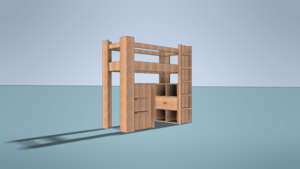 Lit enfant aménagé