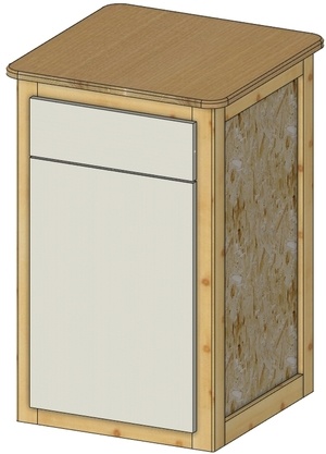 Meuble sur roulette support de perceuse à colonne