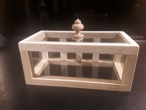 Boîte déco en vers de bois.