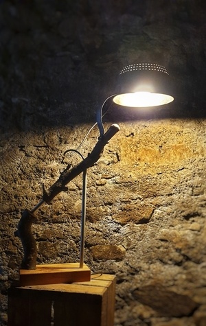 Lampe de bureau en recup