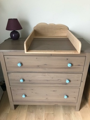 Table à langer - adaptée commode ikea