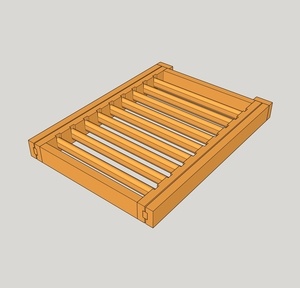 Râtelier à pantalons sur coulisseaux bois à sortie totale