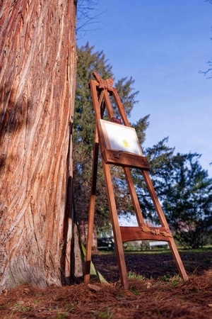 Chevalet de peintre en noyer