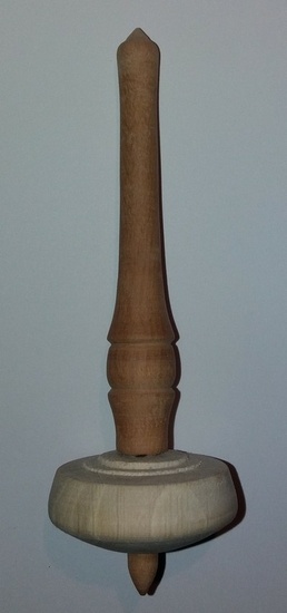 Toupie en bois de charme et de poirier