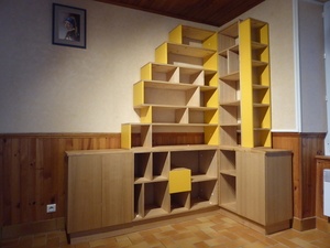 Bibliothèque en châtaigner