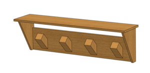 Patères et étagère