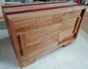 Meuble à chaussures chêne et padouk