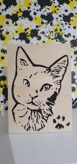 Portrait de chat chantourner