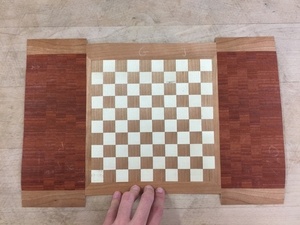 Suite boîte à jeux ! Damier échiquier en merisier, syco, Padouk