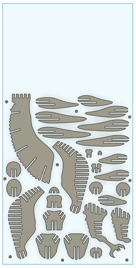 Aigle 3D pour chantournage ou découpe CNC (fraise de 1.5mm)